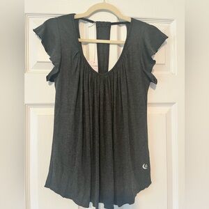 JJ Winks Light Hug Sweet Dreams Top in Charcoal Gray Small